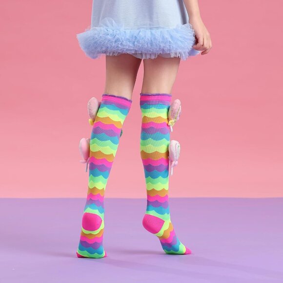 Crazy socks for kids Cute girl socks girls wacky Funky Stretch Mid to High Novel - Picture 8 of 12